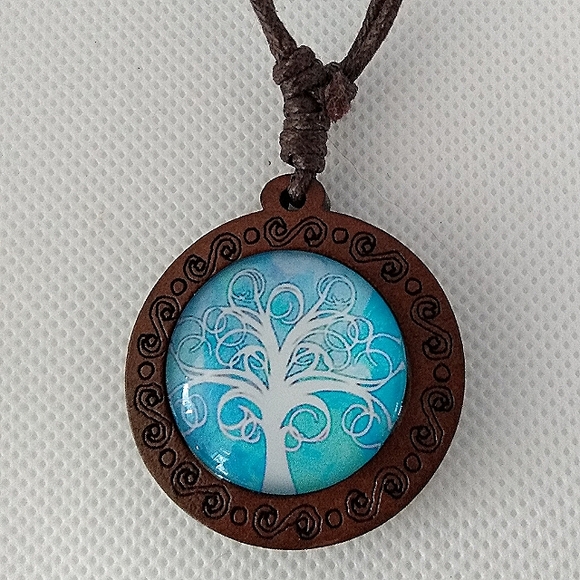 Handmade Tree Necklace White Tree Pendant Tree Necklace - Picture 1 of 4